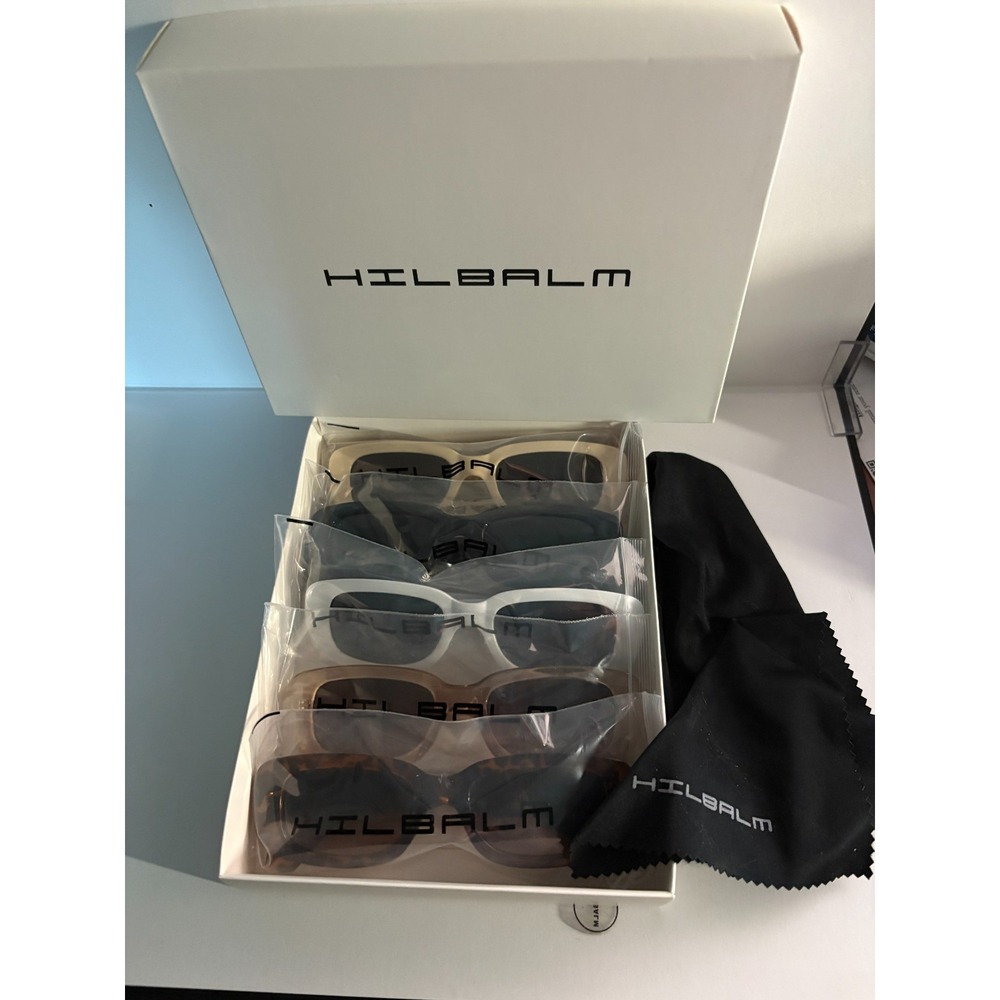 Hilbalm Sunglasses 5 Piece Set Multicolor Polarized Lens Men Women Unisex NEW